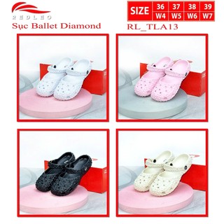 (Tặng kèm charm ngẫu nhiên) Dép sục nữ REDLEO Ballet bệt nữ RL-TLA13, dép quai hậu EVA êm nhẹ bền chống thấm nước