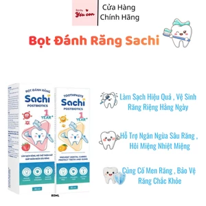 Bọt Đánh Răng Sachi 80ML Giúp Làm Sạch - Trắng Răng - Ngừa Sâu Răng - Khử Miệng Cho Bé Từ 12 Tháng.