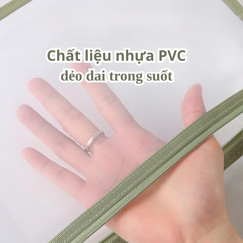 Túi Đựng Tài Liệu Dụng Cụ Học Tập , Cặp File Nhựa PVC Trong Suốt Có Quai Xách Chống Nước Đa Năng Cho Học Sinh Học Thêm