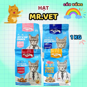 Tặng 4 súp thưởng_Hạt MR.VET cho mèo - Túi 1kg