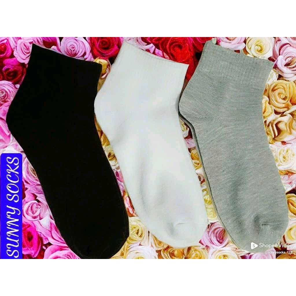 Combo 3 đôi Tất TRƠN CỔ TRUNG Freeship