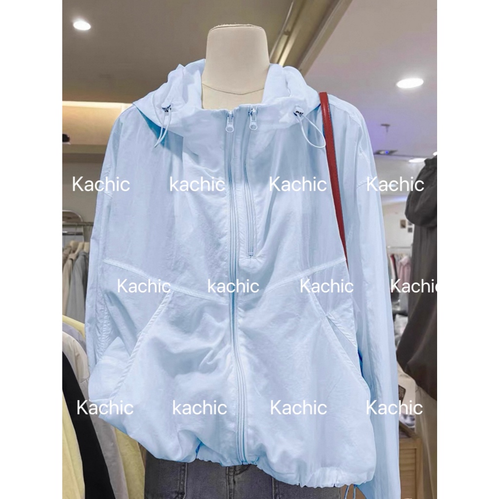 Áo Khoác Gió LỤA Dù FROM RỘNG 2 Lớp 2 Khóa Mũ Siêu Rộng Túi Chéo FROM RỘNG Chống Nắng Tia UV Cản Gió Kháng Nước Nhẹ 900
