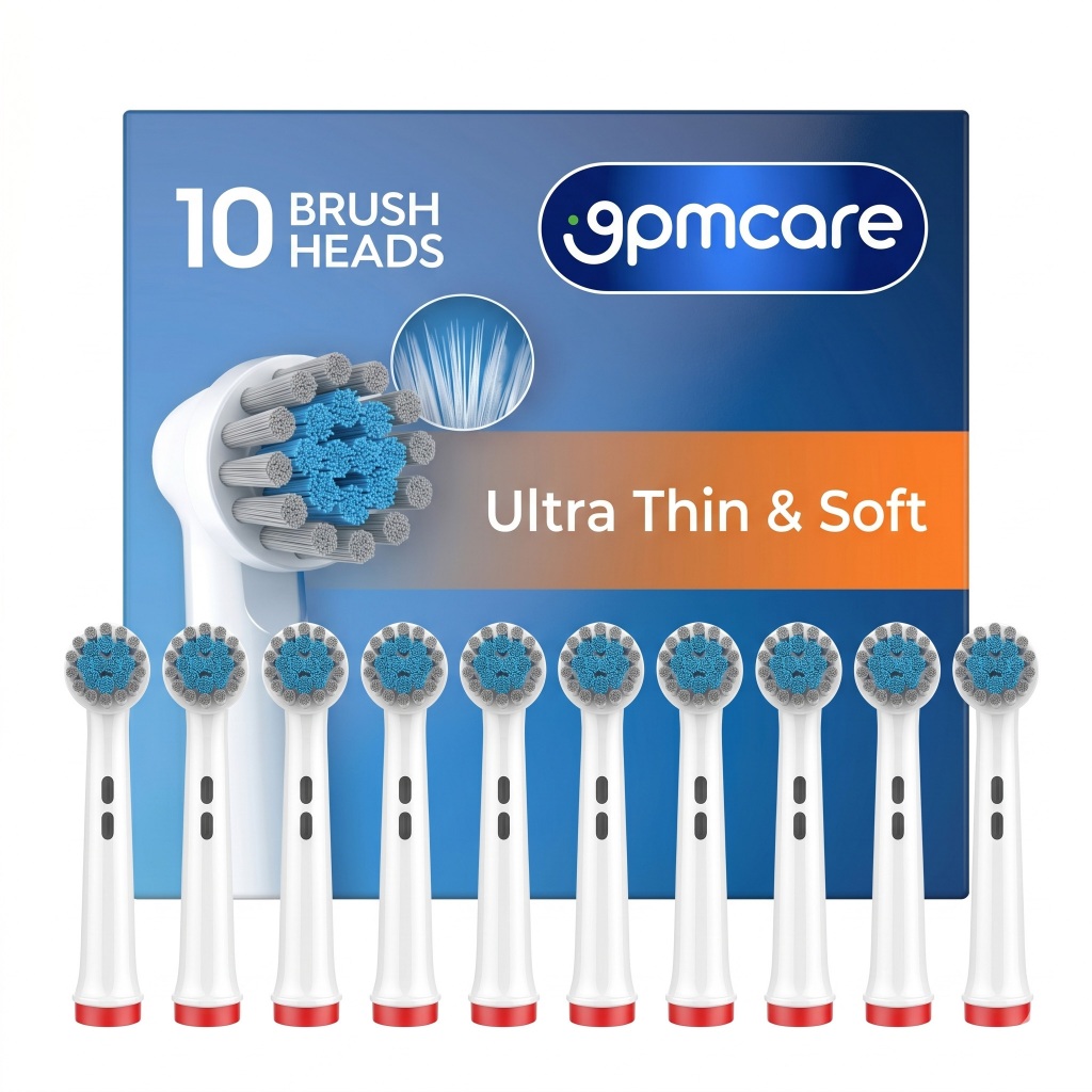Đầu thay bàn chải điện 9pmcare Ultra Thin & Soft tương thích với Oral-B Vitality/Pro/Smart/Genius