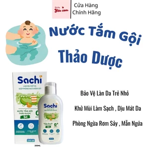 Nước Tắm Thảo Dược Sachi Sả Chanh 250-500ML - Rôm Sảy - Làm Dịu Mát Da - Ngừa Muỗi - Côn Trùng Cắn.