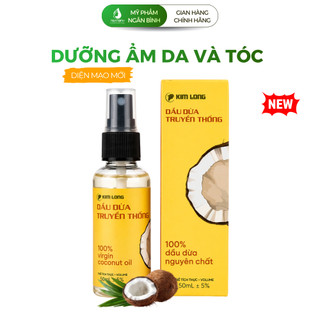 Dầu dừa nguyên chất Ngân Bình 50ml - Dạng xịt dưỡng tóc, ủ tóc, cấp ẩm da