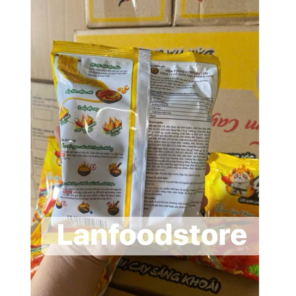 Combo 10-20 goi Mì Gấu Cay Hương Vị Tôm Cay Chua (Mì Sợi Dẹt)