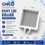 Khay lọc vuông in 3D KT 68x68x30mm lưới inox mịn 100mesh kẹp ống phi 20mm