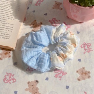 [Hàng thiết kế] Scrunchies vải cột tóc nữ xinh xắn handmade hình hoa quả , buộc tóc quả dâu, bơ, đào, cà rốt