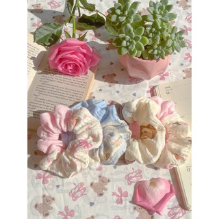 [Hàng thiết kế] Scrunchies vải cột tóc nữ xinh xắn handmade hình hoa quả , buộc tóc quả dâu, bơ, đào, cà rốt