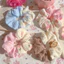Scrunchies vải cột tóc nữ xinh xắn handmade hình hoa quả , buộc tóc quả dâu, bơ, đào, cà rốt