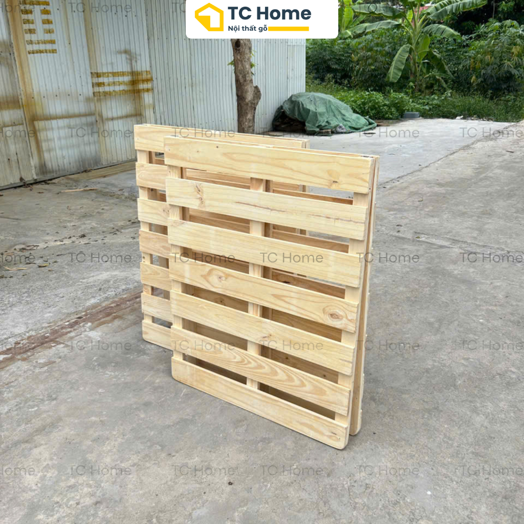 Giường Pallet Gấp Gọn Gỗ Thông - Giường gỗ phòng trọ Chống Mối Mọt - Nhiều Kích Thước TC Home