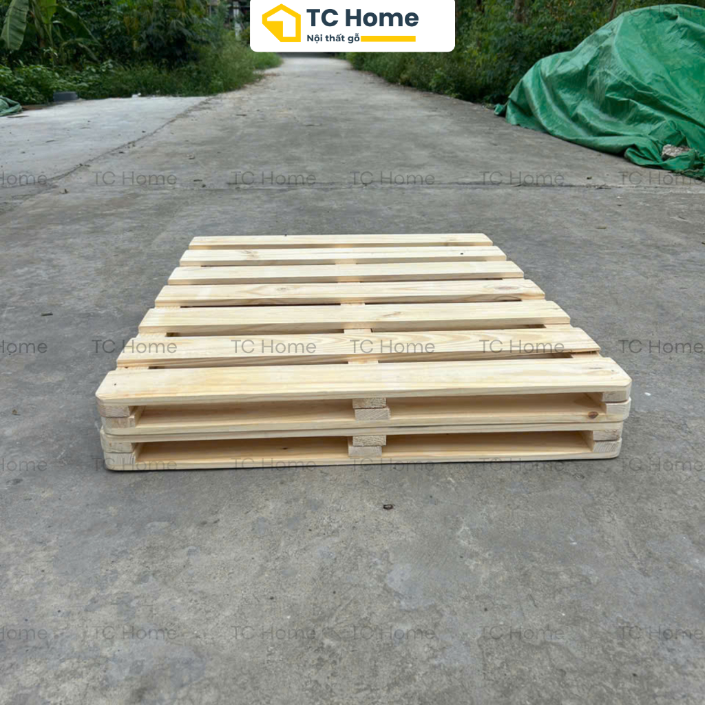 Giường Pallet Gấp Gọn Gỗ Thông - Giường gỗ phòng trọ Chống Mối Mọt - Nhiều Kích Thước TC Home