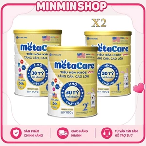 Sữa Bột Nutricare Metacare OPTI 0,1, 2+ 850g - Tiêu Hoá Khoẻ, Tăng Cân Cao Lớn.Date dài