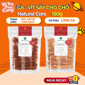Snack sấy cho Chó Natural Core dinh dưỡng vị thịt gà, vịt