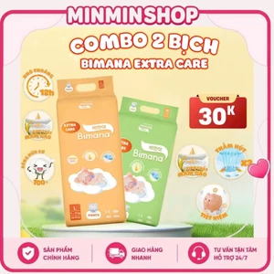 Tã/Bỉm Dán/Quần BIMANA EXTRA CARE Thấm Hút Tốt, Đủ Size NB68 - 4XL42