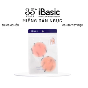 Combo 3 cặp dán ngực silicone iBasic không viền siêu dính tái sử dụng nhiều lần PK013