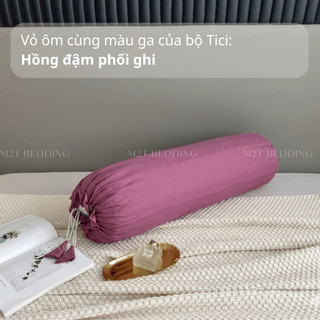 Vỏ gối ôm cotton Tici M2T BEDDING cùng màu với ga giường của bộ chăn ga gối- Kích thước 70x100cm