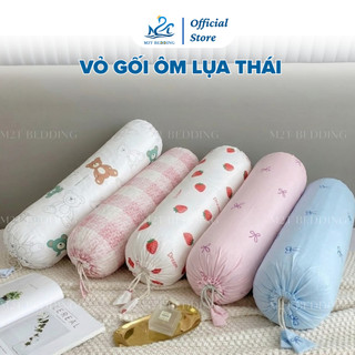 Vỏ gối ôm Lụa Thái M2T BEDDING cùng màu với ga giường của bộ chăn ga gối Kích Thước 70x100cm