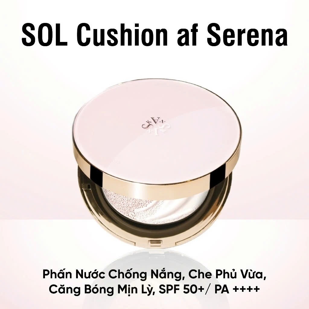 Q13_(KÈM QUÀ) Phấn nước chống nắng SKANSKIN  af serena SPF50/PA ++++ 25g