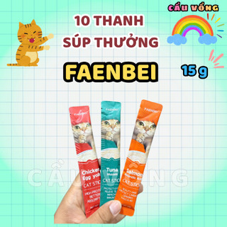 [Hỏa Tốc] 10 thanh Súp thưởng FAENBEI cho mèo - Thanh 15g