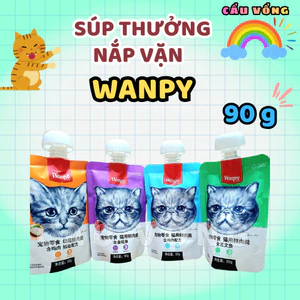 Súp thưởng WANPY nắp vặn cho mèo - Gói 90g