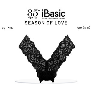 [SEASON OF LOVE] Quần lót Quần chip chữ Y lọt khe hở mông ren iBaisc gợi cảm màu đen PANY094