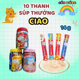 10 thanh súp thưởng CIAO CHURU - Thanh 14g