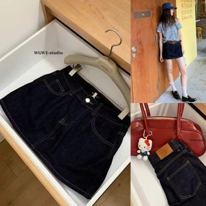 𝐍𝐠𝐨𝐜𝐚𝐧𝐡𝟔𝟗𝟓𝟗 WGWE CV312 Quần giả váy jeans dáng ngắn #8319 phong cách mùa hè tiểu thư N999 ord