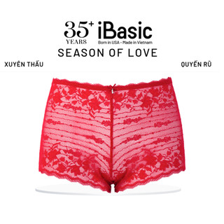 [SEASON OF LOVE] Quần lót Quần chip nữ màu đỏ lưng cao ren lưới xuyên thấu iBasic gợi cảm PANW200