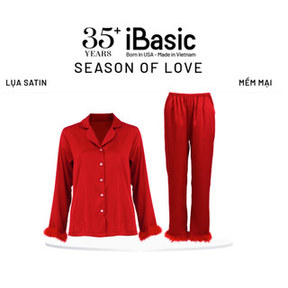 [SEASON OF LOVE] Bộ mặc nhà nữ quần dài áo tay dài màu đỏ HOMW063