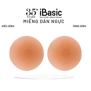 Hộp 2 Miếng dán ngực silicone iBasic có lỗ thoáng khí siêu dính tàng hình tái sử dụng PK117
