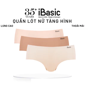 Combo 3 quần lót nữ iBasic không đường may lưng cao dưới rốn kết hợp free cut và ép nhiệt V119