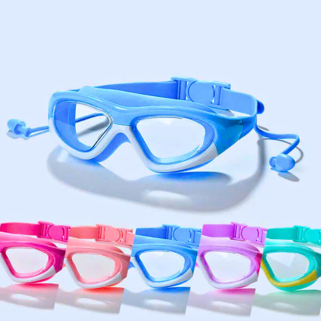 Kính Bơi Trẻ Em Đủ Màu Silicone Chống Bám Sương Mờ - Có Hộp Đựng