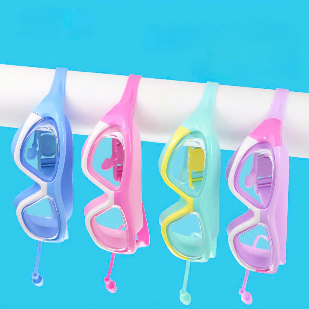 Kính Bơi Trẻ Em Đủ Màu Silicone Chống Bám Sương Mờ - Có Hộp Đựng