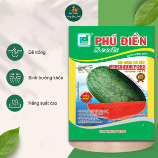 [GÓI 20 HẠT] Hạt Giống Dưa Hấu F1 Siêu Ngọt Trái To Dài, Ruột Đỏ, Dễ Trồng, Năng Suất Cao