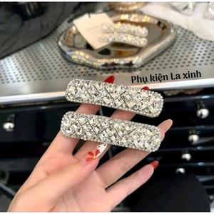 Kẹp mái bấm tách cao cấp đính full đá sáng lấp lánh, phong cách sang chảnh (1 cái)