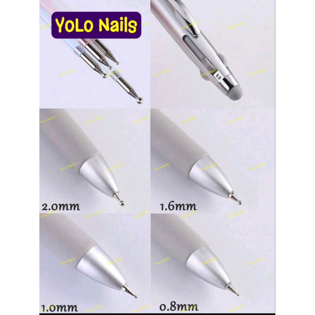 YoLo Nails:Bút Chấm Bi 5in1