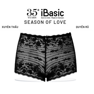 [SEASON OF LOVE] Quần lót Quần chip nữ màu đen lưng cao ren lưới xuyên thấu iBasic gợi cảm màu đen PANW200