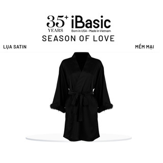[SEASON OF LOVE] Áo choàng ngoài nữ iBasic phom Kimono màu đen SW085