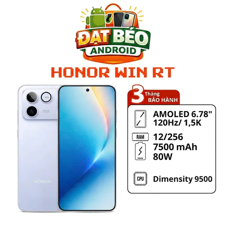 Honor Win RT 5G 12GB/256GB Snapdragon 8 Elite Pin 10000mAh Fullbox Like New 99% Máy Đẹp Zin