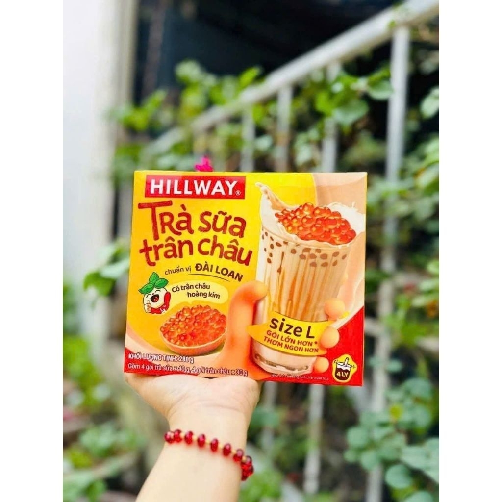 COMBO 2 HỌP TRÀ SỮA TRÂN CHÂU HILLWAY DÀNH CHO TÍNH ĐỒ ĐAM MÊ TRÀ SỮA, TIỆN LỢI HỢP VỆ SINH (hôp 8 gói) y hình