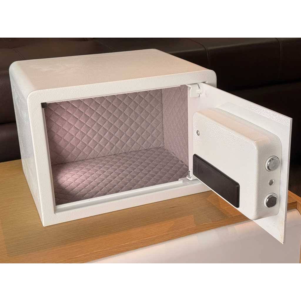 Két Sắt Mini Thông Minh Safiron 25LBF Vân Tay Điện Tử Cảnh Báo Trộm Về Điện Thoại 2 Màu Đen Trắng