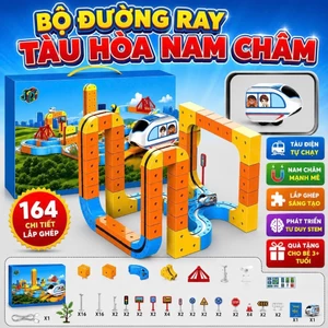 Đồ Chơi Đường Ray Từ Tính 3D Chống Trọng Lực ToysLit - Xe Lửa Điện, Lắp Ghép Sáng Tạo giáo dục