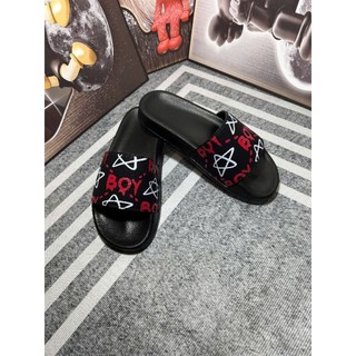 Dép lê nam ĐS Q ICON Lá bản màu Hồng size 36 tới 43 đế sóng quai cao su chữ nổi đẹp chất.