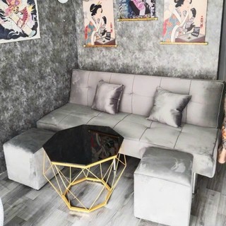 bộ bàn ghế sofa 1m7 ( 6 món ) được dùng ở phòng khách trưng bày-sang trọng-sạch sẽ