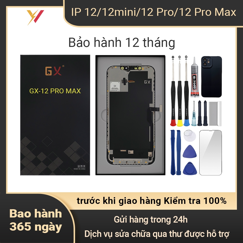 Màn hình GX-OLED-HD+ chính hãng tương thích IP 12/12 Pro/12 mini/12 Pro Max Bảo hành 12T