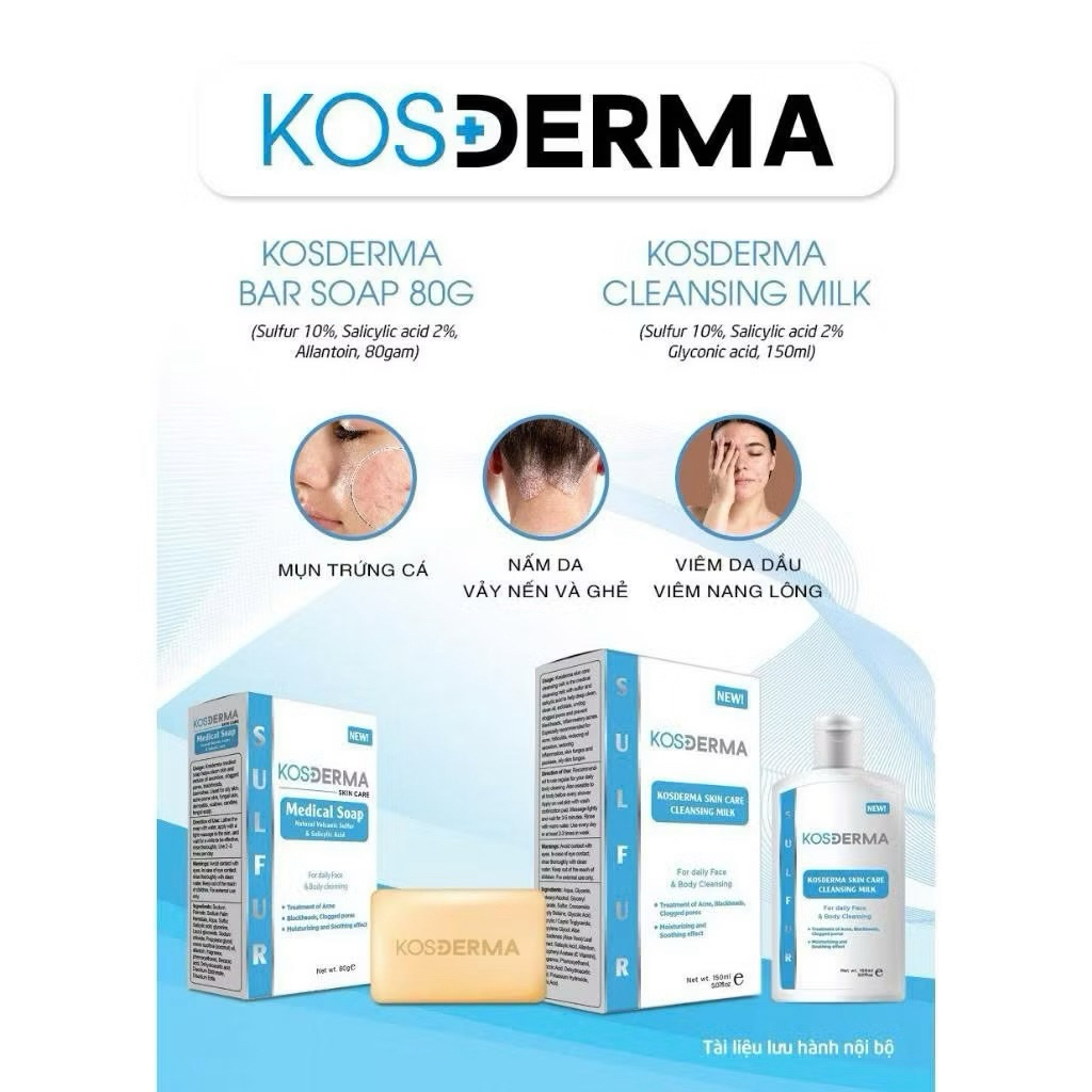 Sữa tắm y khoa Kosderma - Làm Sạch Sâu, Giảm Nhờn Mụn, Vim Nang Lông, Nấm ghẻ -150ml - NK Thổ Nhĩ Kỳ| Bs Hà | BigBuy360 - bigbuy360.vn