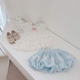 Quần áo trẻ em, Set áo thô trắng xoè nhiều tầng bé gái 9-26kg S2150 Tiểu Yến KID