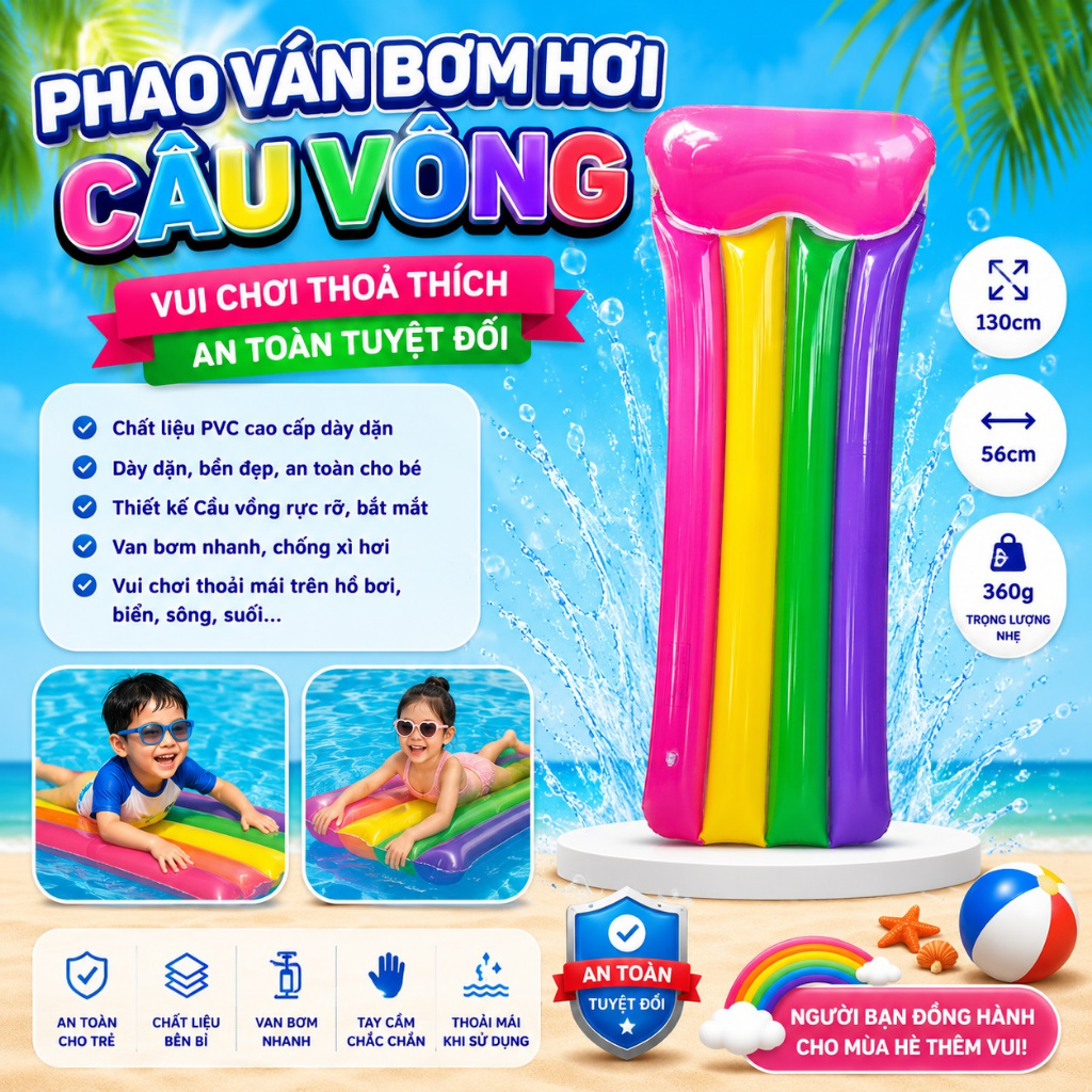 Các loại phao ván lướt sóng bơm hơi, phao bơm hơi hình thú, ô tô, máy bay đẹp dễ thương + BƠM