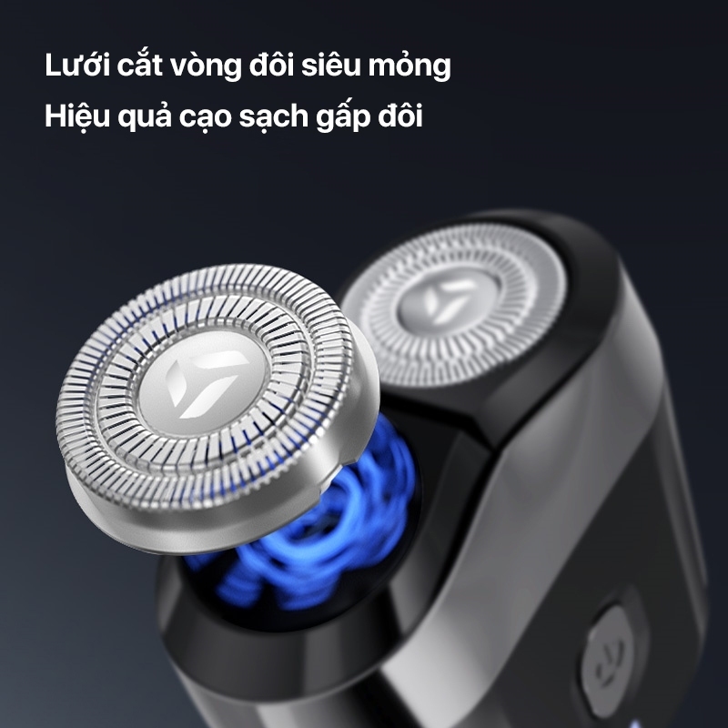 Máy cạo râu Enchen Mini 6 lưỡi dao kép mỏng, chống nước IPX7, pin siêu trâu, chính hãng